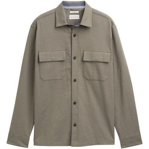 Tom Tailor - Overhemd - Blauw - Katoen - Met Borstzakken