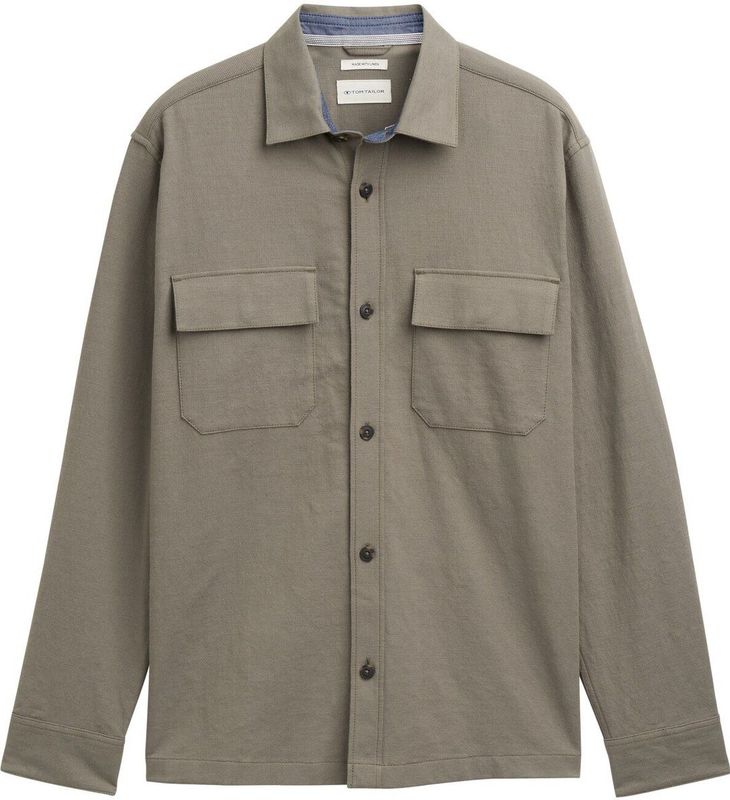 Tom Tailor - Overhemd - Gemêleerd - Katoen/Linnen Mix