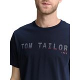 TOM TAILOR - Shirt - Lichtblauw Donkerblauw Rood Wit