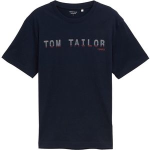 TOM TAILOR - Shirt - Lichtblauw Donkerblauw Rood Wit