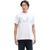 TOM TAILOR - Shirt - Grijs - Mintgroen - Wit