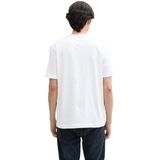 TOM TAILOR - Shirt - Grijs - Mintgroen - Wit