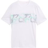 TOM TAILOR - Shirt - Grijs - Mintgroen - Wit