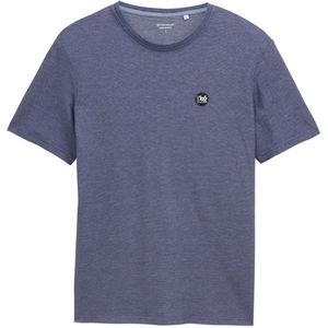 TOM TAILOR - T-shirt - Crest Blue Multi Structure