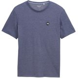 TOM TAILOR - T-shirt - Crest Blue Multi Structure