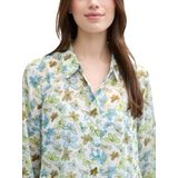 TOM TAILOR DENIM - Blousejurk - Lichtblauw - Korte Mouwen - Bloemenprint