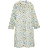 TOM TAILOR DENIM - Blousejurk - Lichtblauw - Korte Mouwen - Bloemenprint