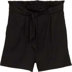 Tom Tailor - Denim Short - Korte Broek - Deep Black - Met Bindstrik