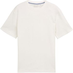 Tom Tailor - T-shirt - Off White - 80% Katoen 20% Polyester