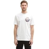 TOM TAILOR - Shirt - Gemengde Kleuren - Kwartmouw - Ronde Hals