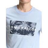 TOM TAILOR - Shirt - Navy - Lichtblauw - Wit