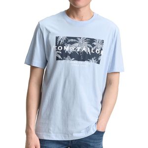 TOM TAILOR - Shirt - Navy - Lichtblauw - Wit