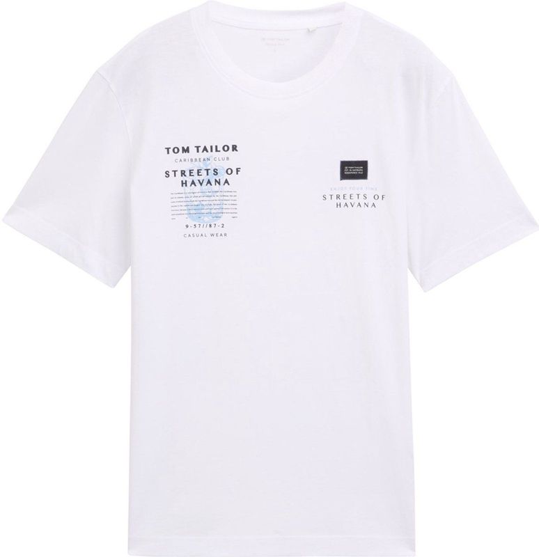 Tom Tailor - T-shirt - Wit - 1046751xx10 - Mannen