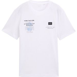 Tom Tailor - T-shirt - Wit - 1046751xx10 - Mannen