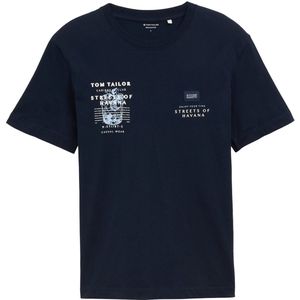 T-shirt - Logoprint - Jersey - Zacht Aanvoelend - Kwartmouw - Losse Pasvorm