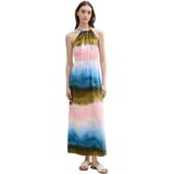 Jurk - Halternek - Viscose - Zijsplitten - Elastische Tailleband