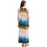 Jurk - Halternek - Viscose - Zijsplitten - Elastische Tailleband