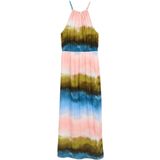 Jurk - Halternek - Viscose - Zijsplitten - Elastische Tailleband