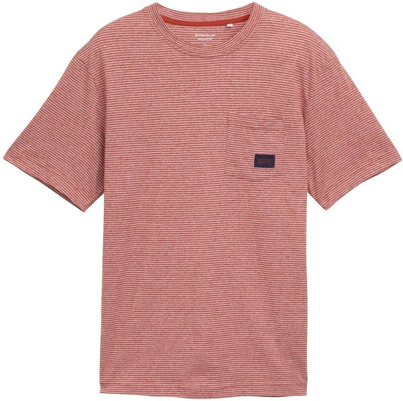 Tom Tailor - T-shirt - Gestreept - Met Borstzak