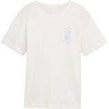 Tom Tailor - T-Shirt - Korte Mouwen - Effen - Ademend Materiaal