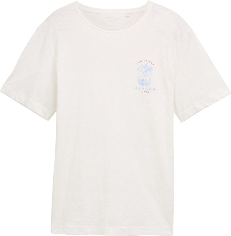 Tom Tailor - T-Shirt - Korte Mouwen - Effen - Ademend Materiaal