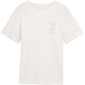 Shirt - Effen - Jersey - Ronde Hals - Kwartmouw - Normale Pasvorm