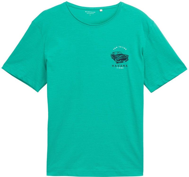 Tom Tailor - Casual T-shirt - Zwart - 100% Katoen