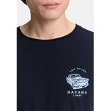 Shirt - Motiefprint - Jersey - Ronde Hals - Kwartmouw