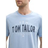 TOM TAILOR - Shirt - Navy - Lichtblauw - Wit