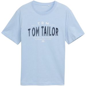 TOM TAILOR - Shirt - Navy - Lichtblauw - Wit