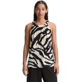 Abstract - Haltertop - Beige - Mouwloos - Regular Fit