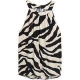 Abstract - Haltertop - Beige - Mouwloos - Regular Fit