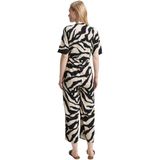 TOM TAILOR - Jumpsuit - Beige/Zwart/Wit - Dierenprint - 7/8 Lengte