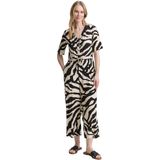 TOM TAILOR - Jumpsuit - Beige/Zwart/Wit - Dierenprint - 7/8 Lengte