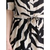 TOM TAILOR - Jumpsuit - Beige/Zwart/Wit - Dierenprint - 7/8 Lengte