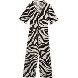 TOM TAILOR - Jumpsuit - Beige/Zwart/Wit - Dierenprint - 7/8 Lengte