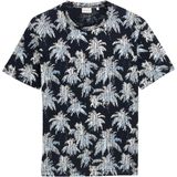 Tom Tailor - T-shirt - All-over Motief - Katoen - Ronde Hals - Korte Mouwen