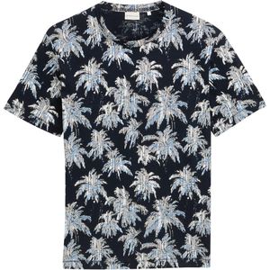 Tom Tailor - T-shirt - All-over Motief - Katoen - Ronde Hals - Korte Mouwen