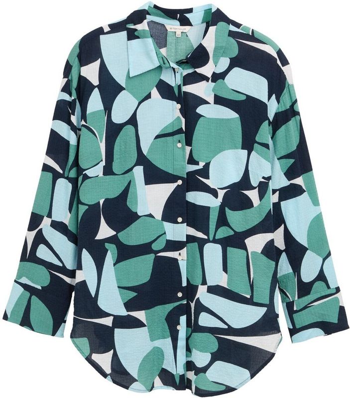 TOM TAILOR - 37800 - Blouse - Groene Dots And Shapes Design - Plus Size - 52