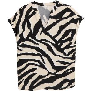 TOM TAILOR - 38070 - Damesblouse - Abstract Beige Zebra