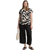 TOM TAILOR - 38070 - Damesblouse - Abstract Beige Zebra