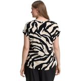 TOM TAILOR - 38070 - Damesblouse - Abstract Beige Zebra