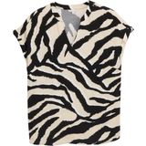 TOM TAILOR - 38070 - Damesblouse - Abstract Beige Zebra
