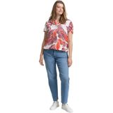 Tom Tailor - Blouse - Gedessineerd - Viscose - Korte Mouwen