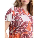 Tom Tailor - Blouse - Gedessineerd - Viscose - Korte Mouwen
