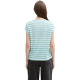 T-Shirt - Gestreept - Jersey - Normale Pasvorm - Kwartmouw