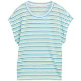 T-Shirt - Gestreept - Jersey - Normale Pasvorm - Kwartmouw