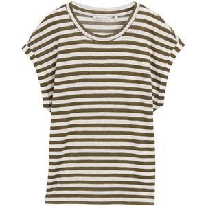 TOM TAILOR - T-shirt - Olive White Stripe - Dames