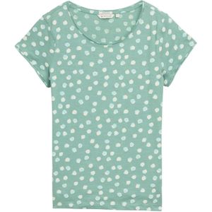 TOM TAILOR T-shirt pour femme, 37822 - Vert à pois bleus, XXS