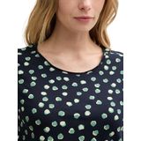 Tom Tailor - T-shirt - All-over Motief - Ronde Hals - Katoen